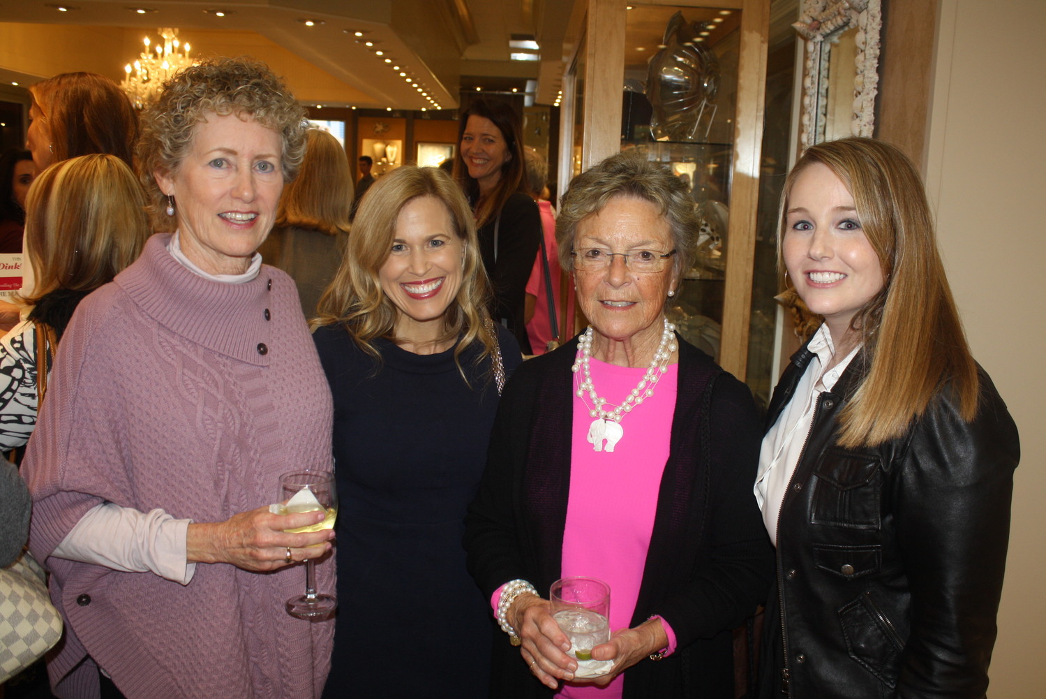 Kathie Seabrook, Dr. Dawn Mussallem, Susie Buckey and Jackie Joy gather at the event.