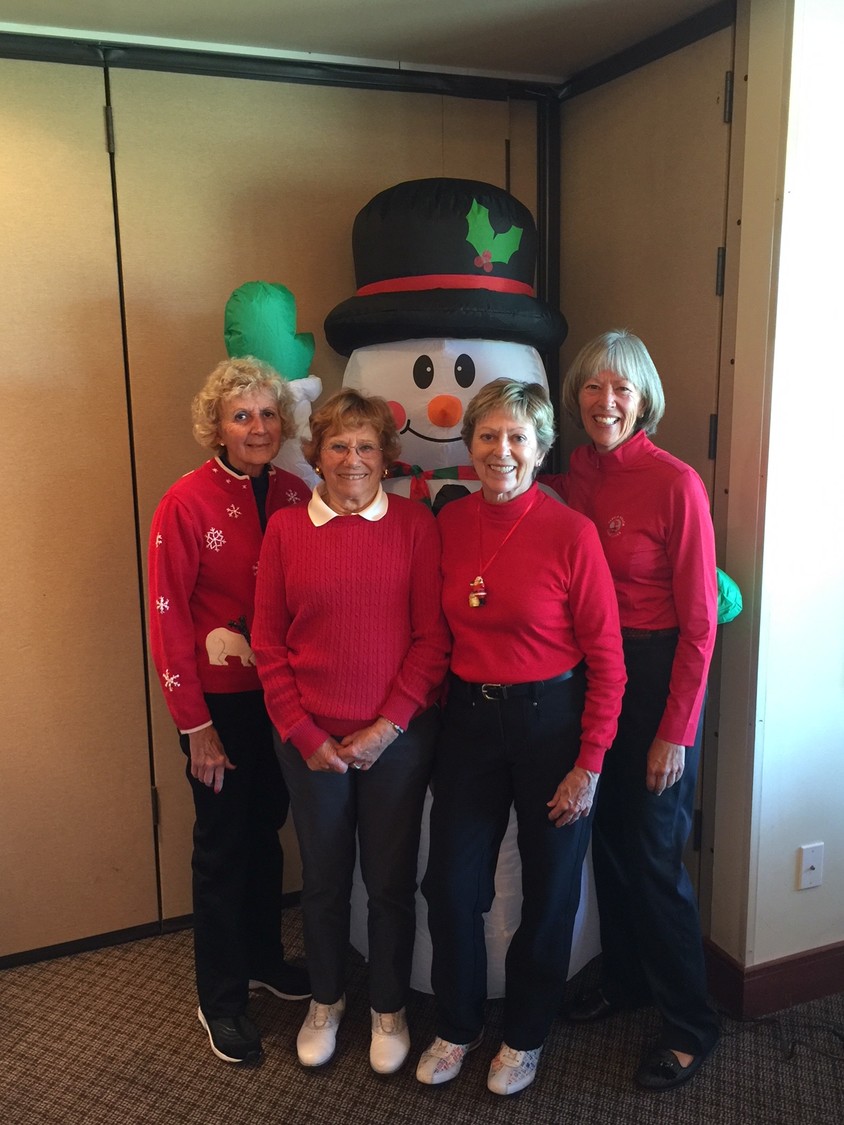 Ginny Dunn (from left), Pat Tancredi, Gail Casey and Helen Short win the Marsh Landing WGA’s Christmas Tournament.