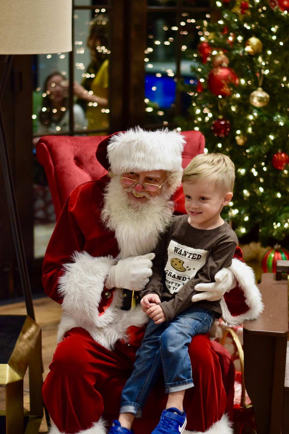 A child from Shearwater meets with Santa Claus at the community’s annual Winter Festival event.