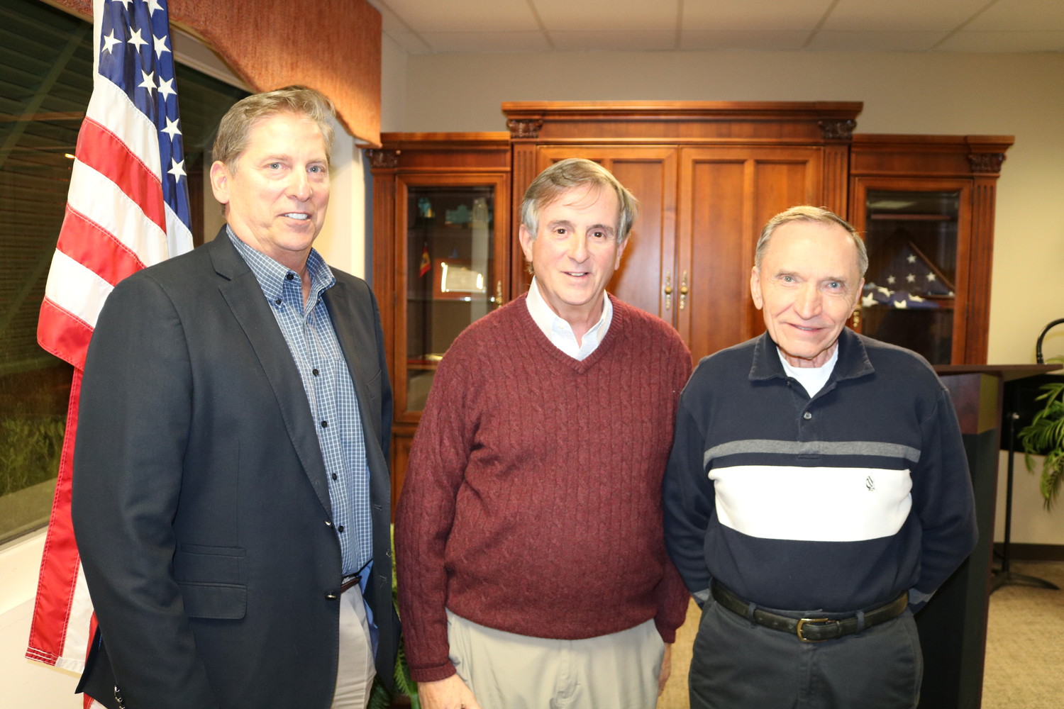 Gary Jurenovich, newly elected MSD board chairman; John Cellucci, newly elected MSD board vice-chairman; and John Wegl, newly elected MSD board treasurer