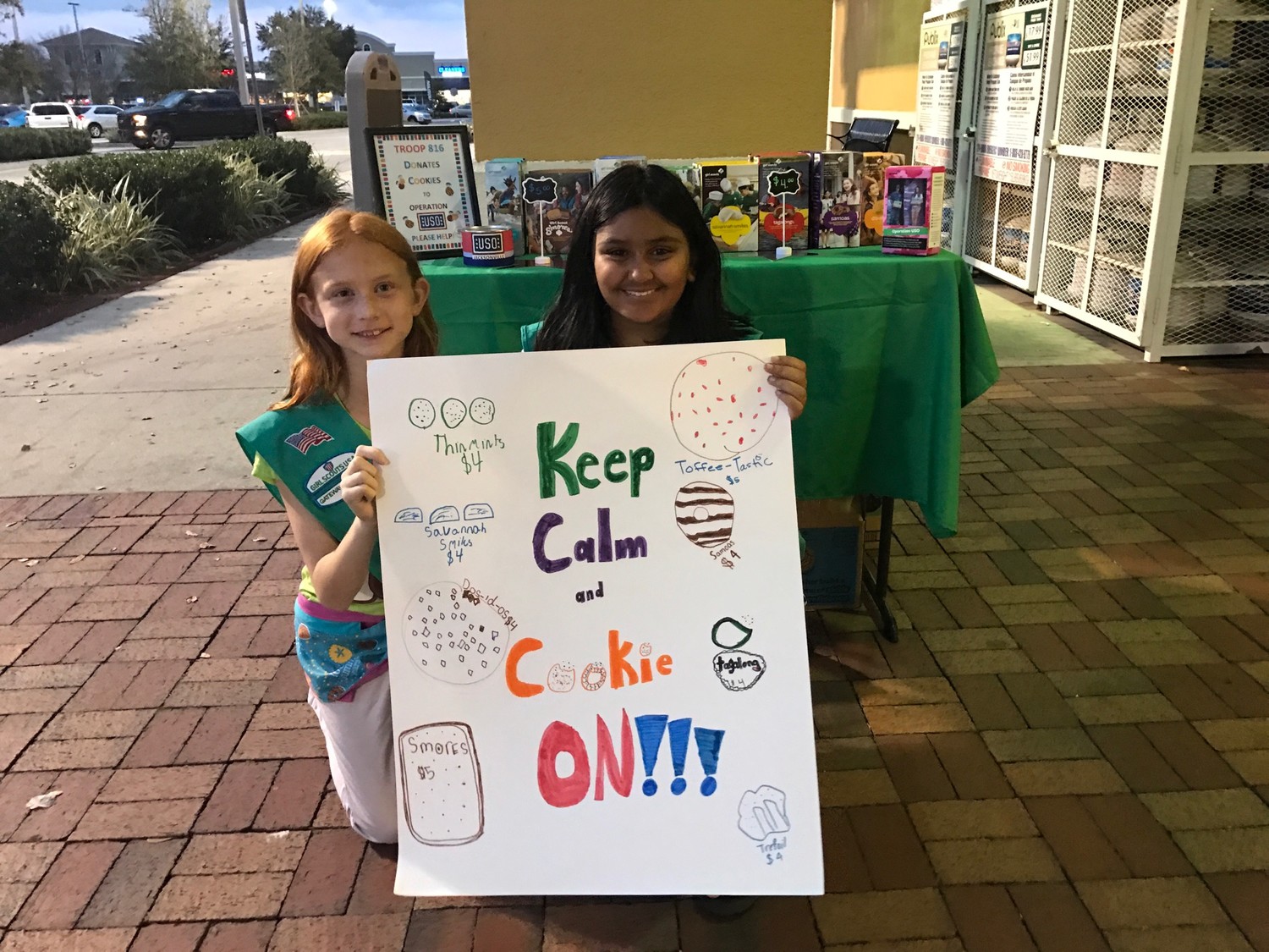 Cookie booths, staffed with area Girl Scouts outside of local grocery stores and other businesses, will begin setting up Wednesday, Feb. 7.