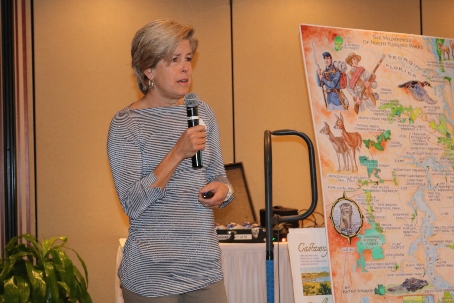 Jacksonville artist Kathy Stark presents her work on the First Coast’s natural parks to the Rotary Club of Ponte Vedra Beach Thursday, Jan. 25.