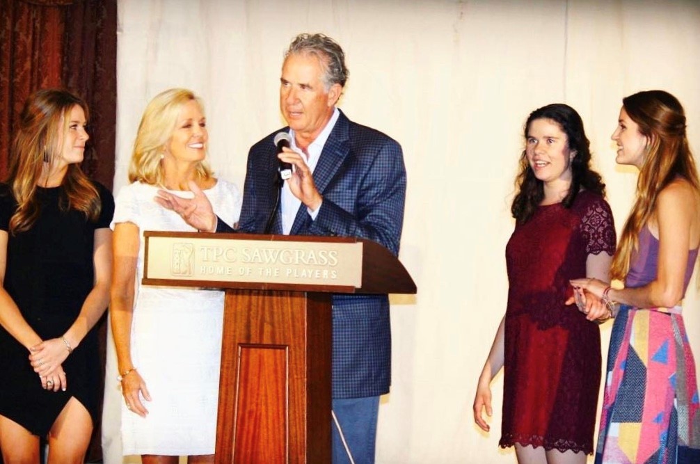 HEAL Foundation Founders Leslie (center left) and Bobby Weed (center) with daughters (from left) Carley, Lanier and Haley