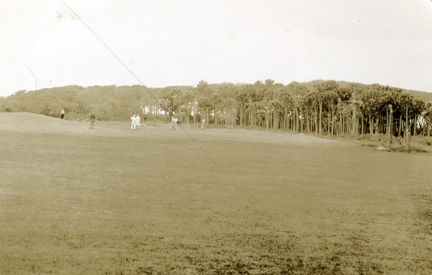Golfers play on the 15th fairway of the Jacksonville Beach Golf Links course (later to become the Ponte Vedra Inn & Club.