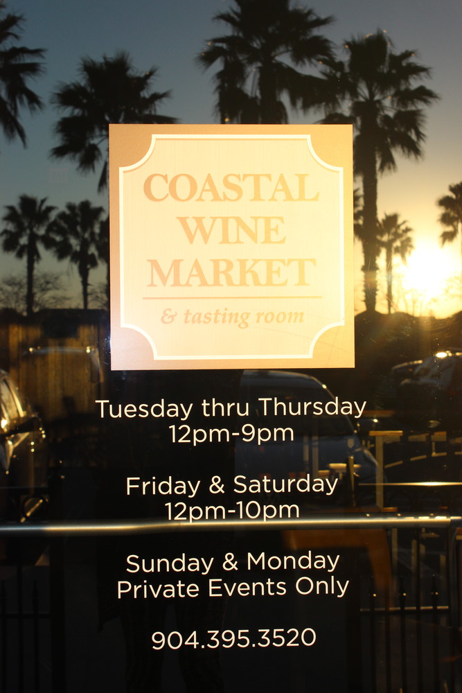 Coastal Wine Market & Tasting Room in Nocatee has changed its hours. The business is now open until 9 p.m. from Tuesday to Thursday, and until 10 p.m. Friday and Saturday, allowing guests to spend more time at the local establishment. Visit http://coastalwinemarket.com/ for more information.