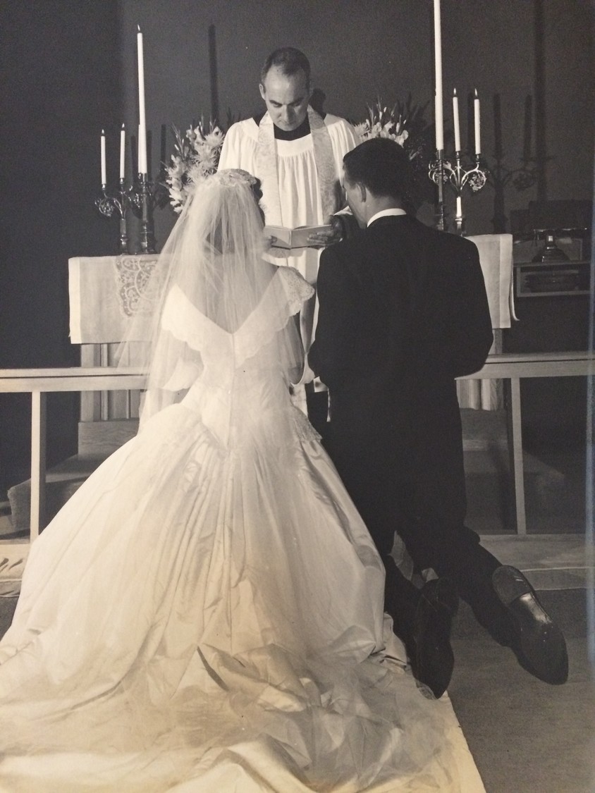 John and Jennie Veal were married by Rev. Alexander “Sandy” Juhan at Christ Episcopal Church in Ponte Vedra Beach in June 1958.