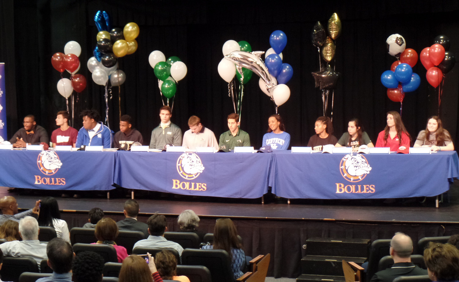 Twelve student-athletes from Bolles are honored for their commitments to a college or university.