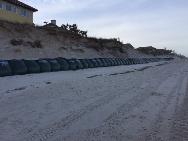 A photo taken in early January of the 900 Block of Ponte Vedra Boulevard show erosion of the beaches.