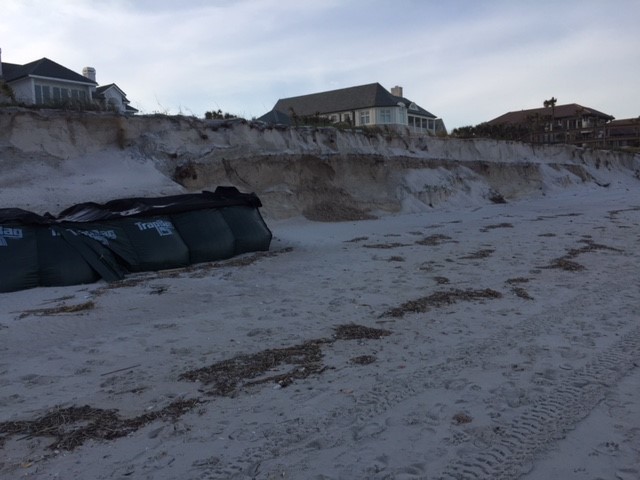 A photo taken in early January of the 900 Block of Ponte Vedra Boulevard show erosion of the beaches.