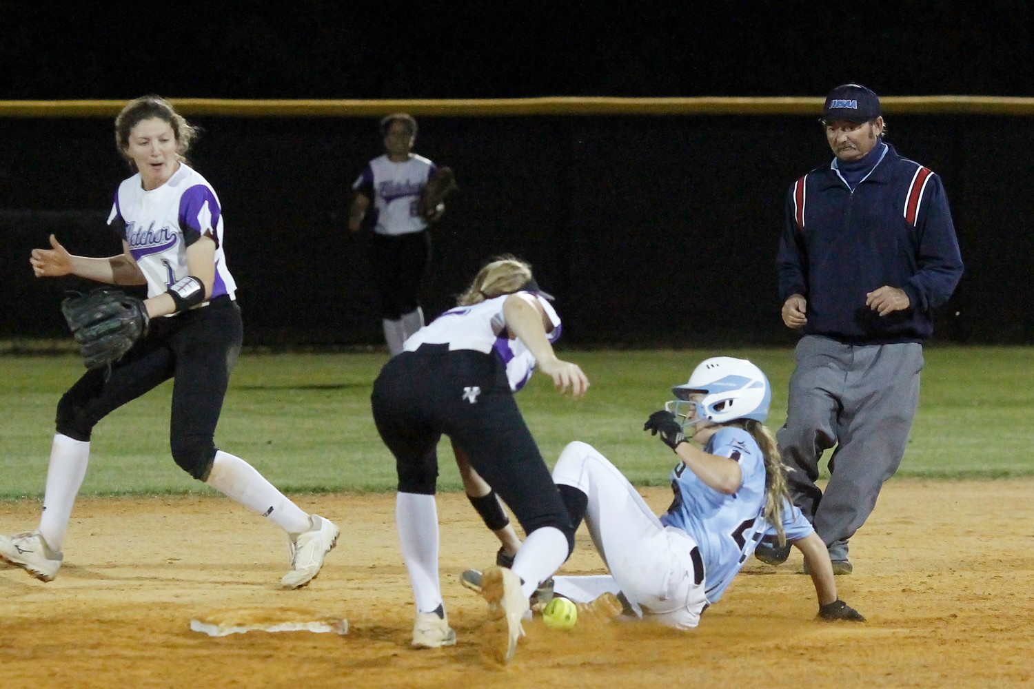 Kiley Hennesey of Ponte Vedra slides safely into second on a steal.