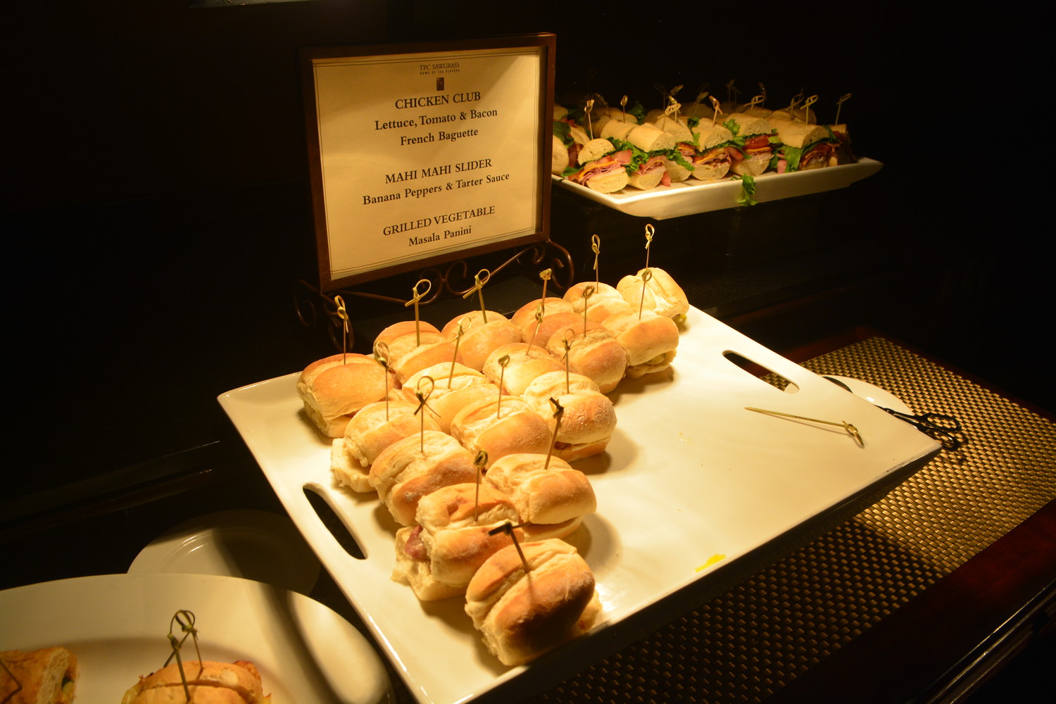 Chicken club sandwiches served at the Casino Night on the Greens event