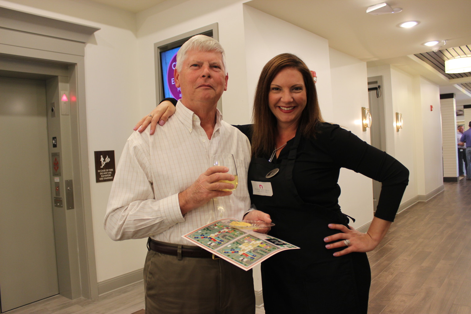 Rich Horvath and Kelly Bishop at the grand opening event