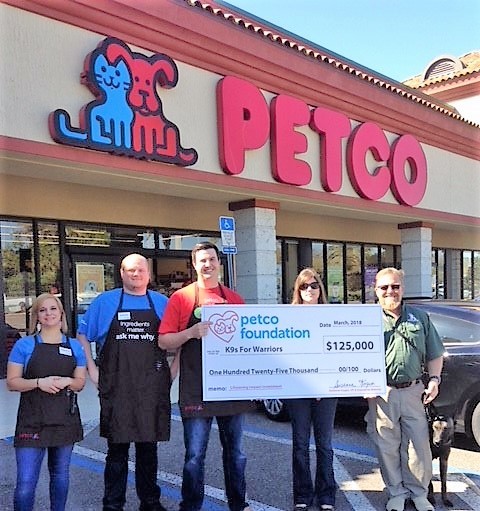 Petco Foundation presents a $125,000 grant investment to K9s for Warriors of Northeast Florida.