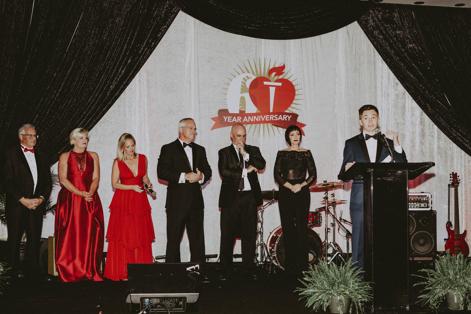 Wolf (right) addresses the 2018 First Coast Heart and Stroke Ball in Ponte Vedra benefiting the American Heart Association in Ponte Vedra.