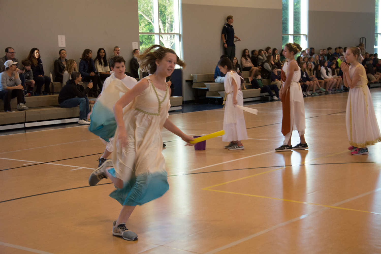 Sixth grade student and Ponte Vedra resident Cortlyne Jones competes in the Greek Olympics at Jacksonville Country Day School