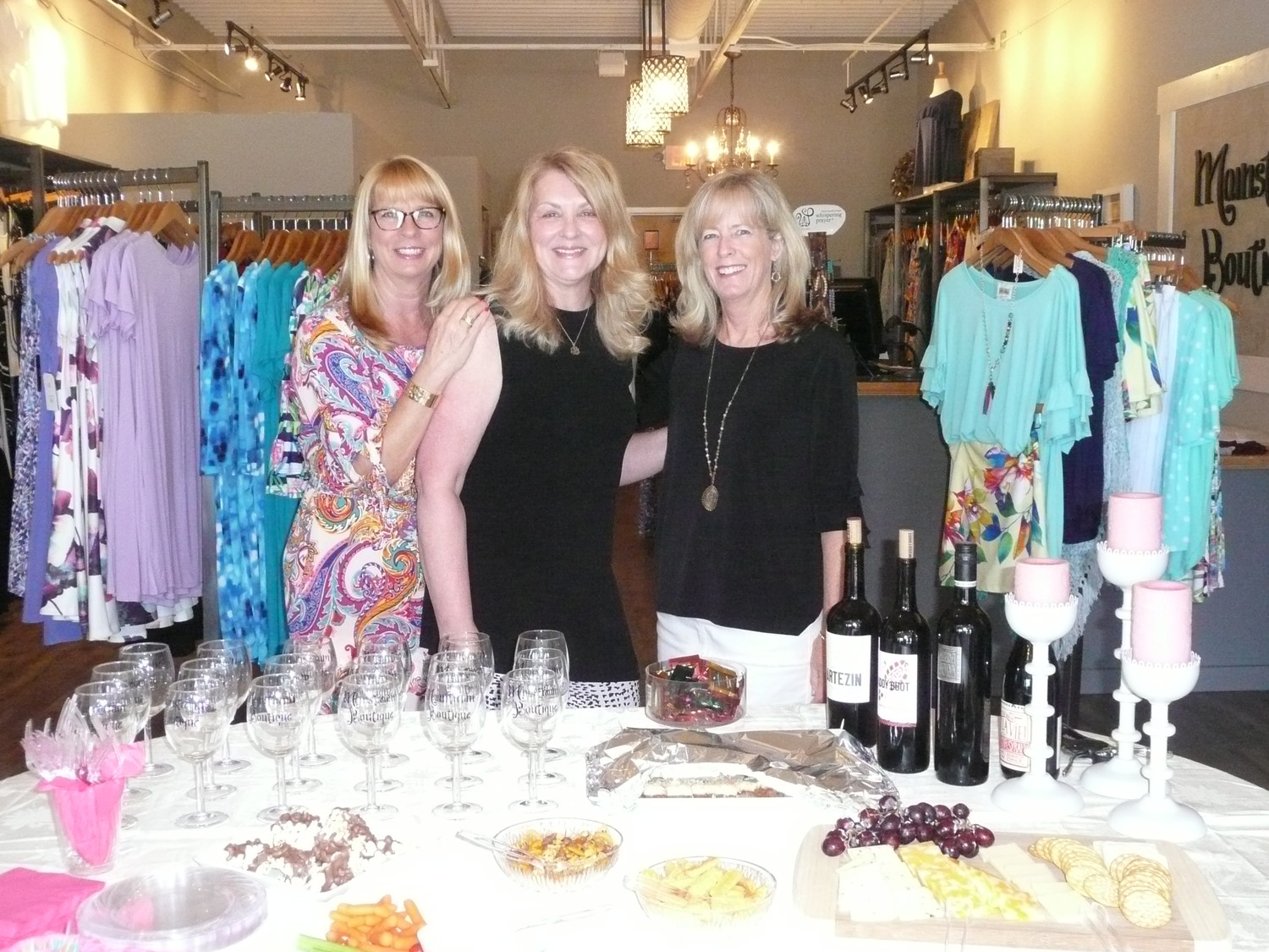 Kimberly Pacetti, Mainstream Boutique owner Carla Miles and Christine Smith gather at Mainstream Boutique’s second anniversary celebration last Friday, April 13. The event offered attendees the opportunity to drink wine, eat hors d’oeuvres and take home giveaways provided by New York Butcher Shoppe, Ruth's Chris Steak House, Beach Diner, Mary Kaye Consultant Trudy Toche, BellaVi Nail Spa and the Ponte Vedra Recorder. All weekend, the business offered 15 percent off to customers to celebrate the occasion.