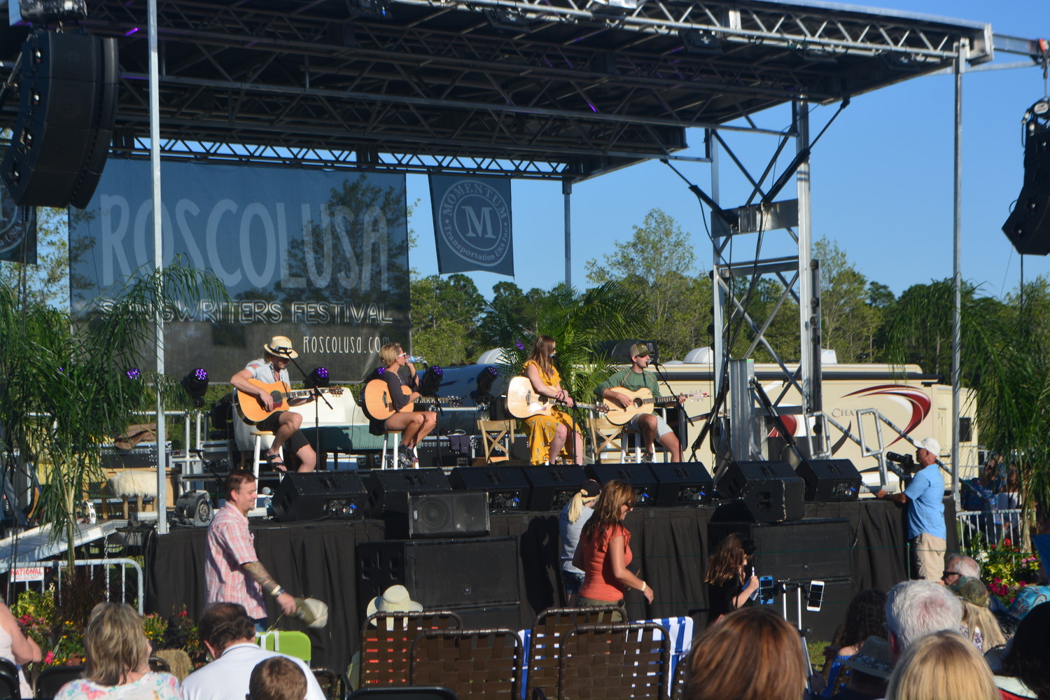 Songwriters share their stories and perform popular songs on-stage at the 2018 Roscolusa Songwriters Festival, held April 28 in Nocatee.