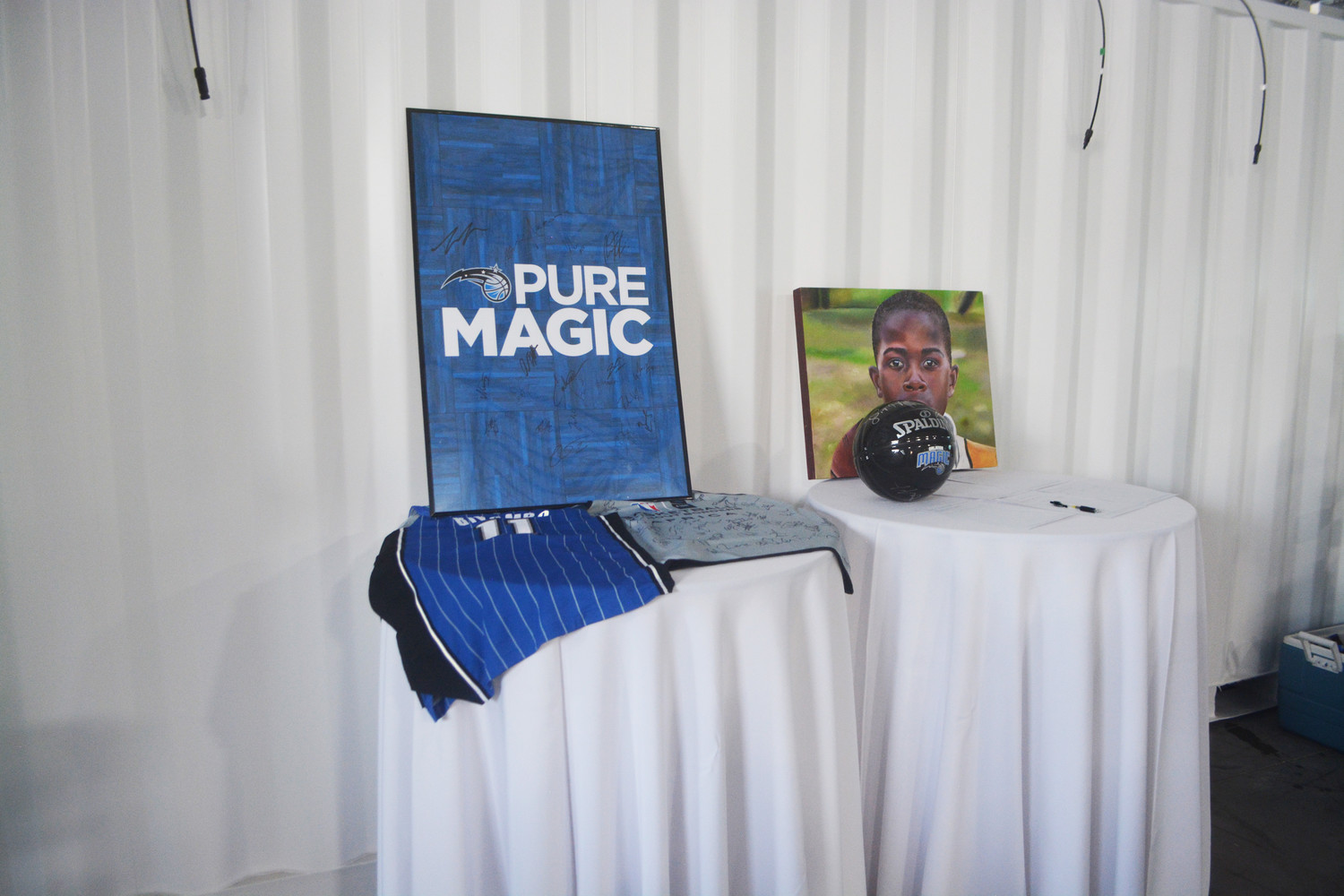 Orlando Magic memorabilia was auctioned off at the fundraising event to support Biyombo's effort to provide health services to the Congo.