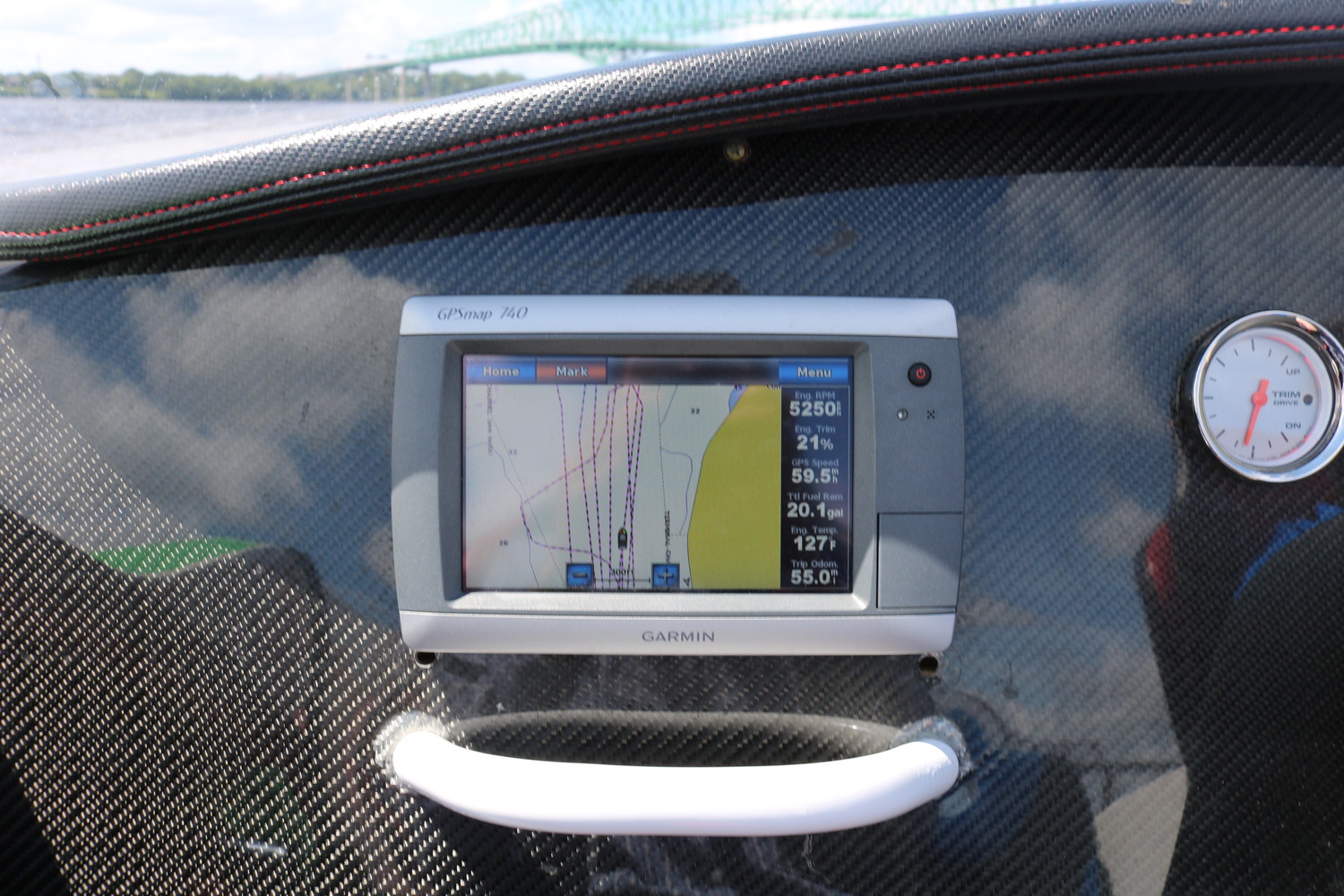 A navigator uses a Garmin GPS to help guide the driver through the course.