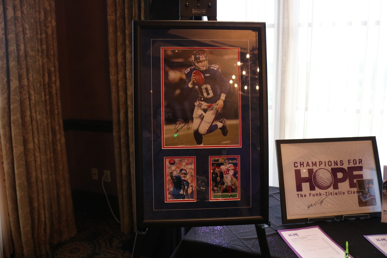 The Champions for Hope gala included a number of items up for auction.