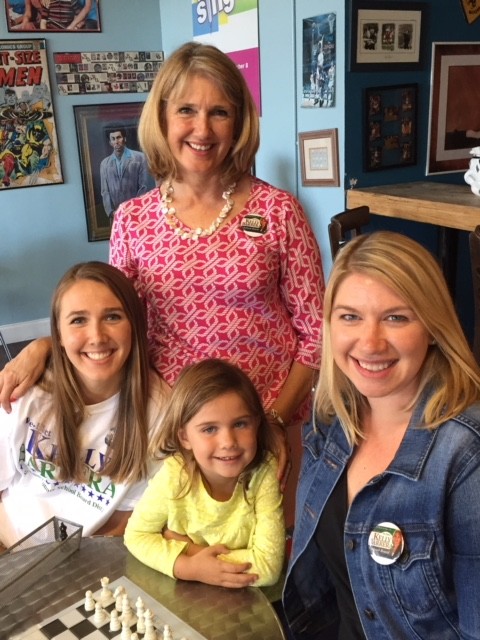 St. Johns County School Board District 4 Representative Kelly Barrera stands alongside Kacey Roache, Lola Roache and Lyndsay Barrera at an ice cream social she hosted June 30 at Christy’s Dream Ice Cream Bar in Ponte Vedra Beach.