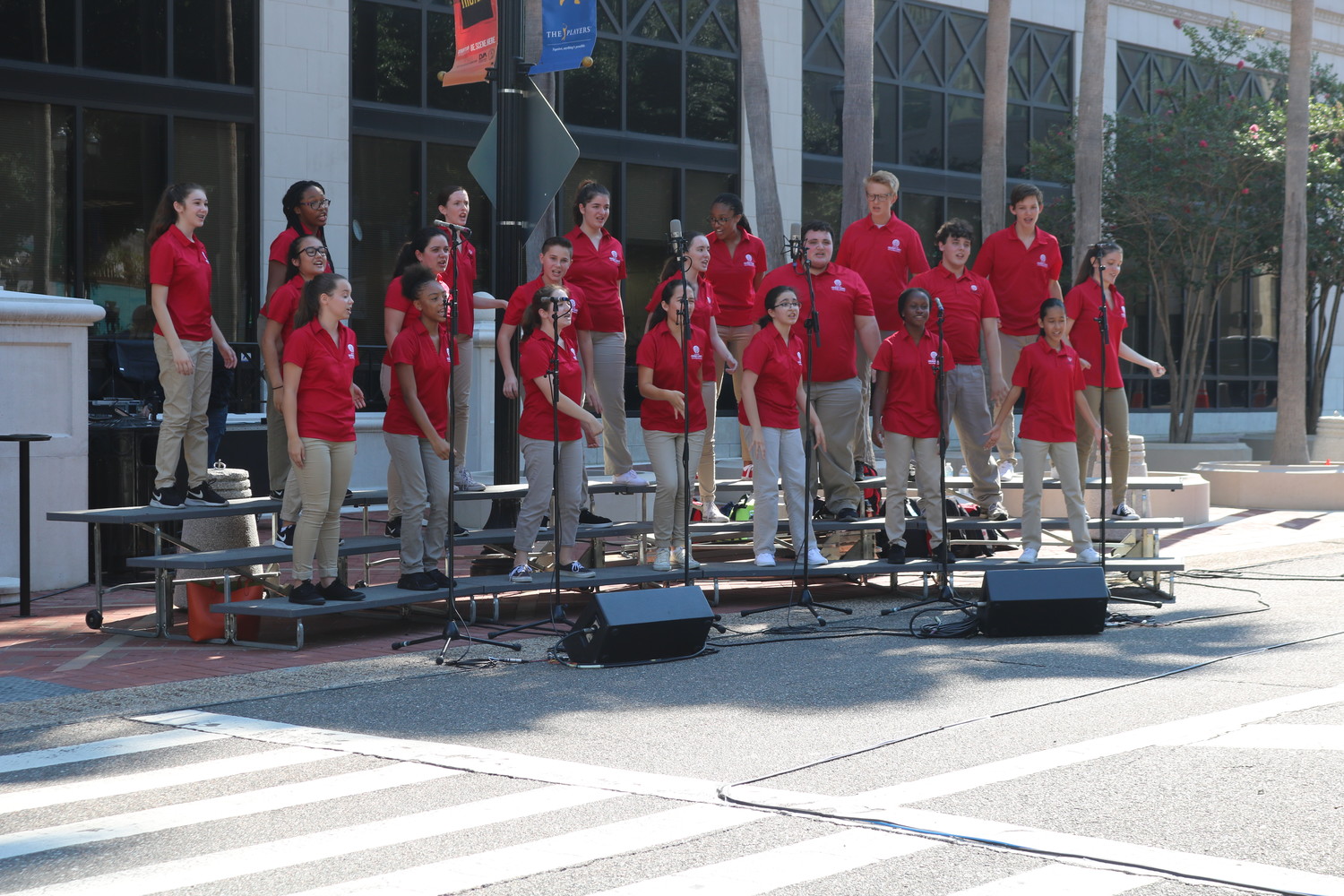 The Jacksonville Children's Choir performs a song at THE PLAYERS Championship Charity Day.