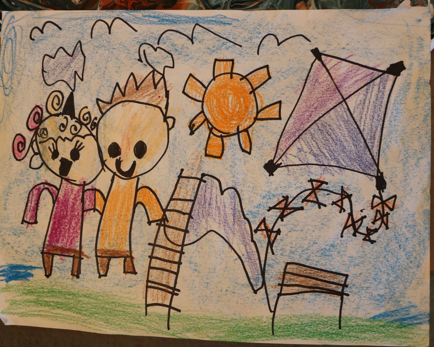 This child’s drawing was among the items delivered to residents of Ponte Vedra Gardens Alzheimer’s Special Care Center.