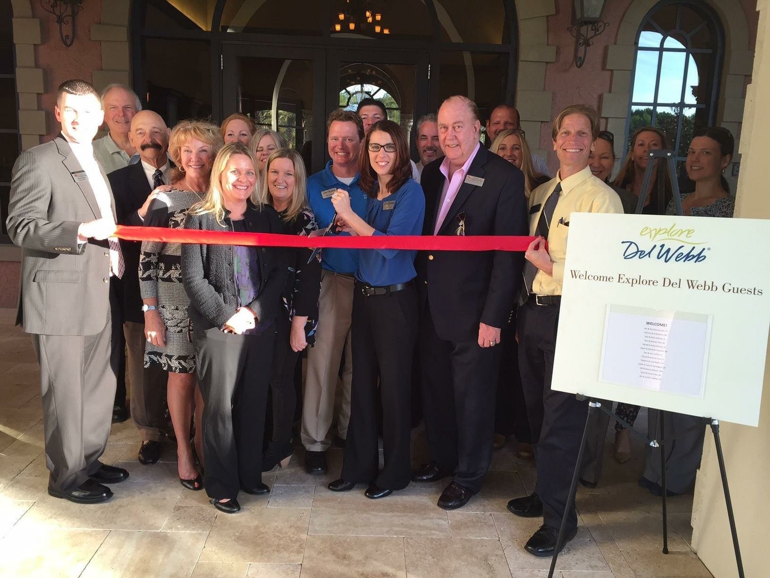 David Danzeisen, center right, at a St. Johns County Chamber of Commerce ribbon-cutting ceremony for Del Webb.