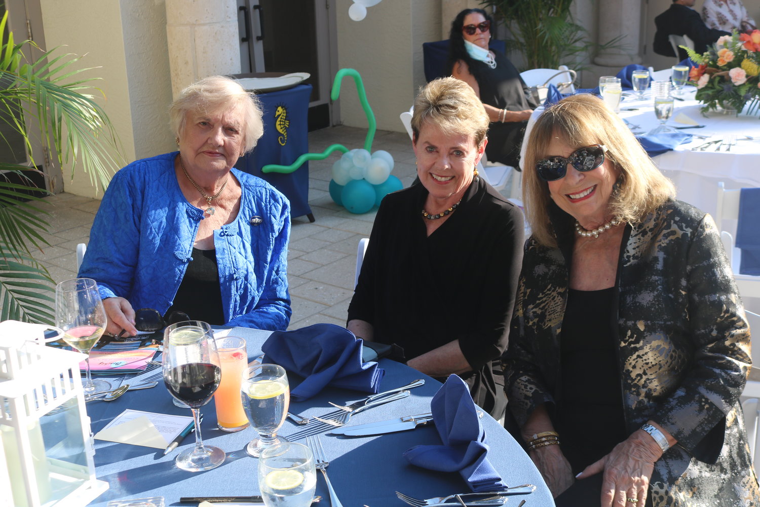 Seated from left are Janet Wilson, Sandy Beers and Ellen Diamond, who have been with the Cultural Center at Ponte Vedra Beach since it began.