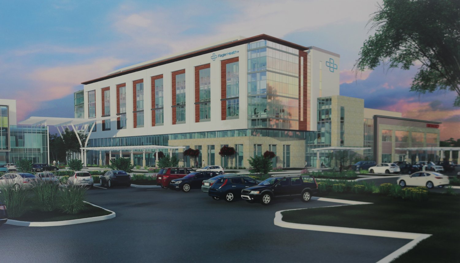 An artist’s rendering of the Flagler Health+ Durbin Park campus, which is expected to open targeted services in 2023.