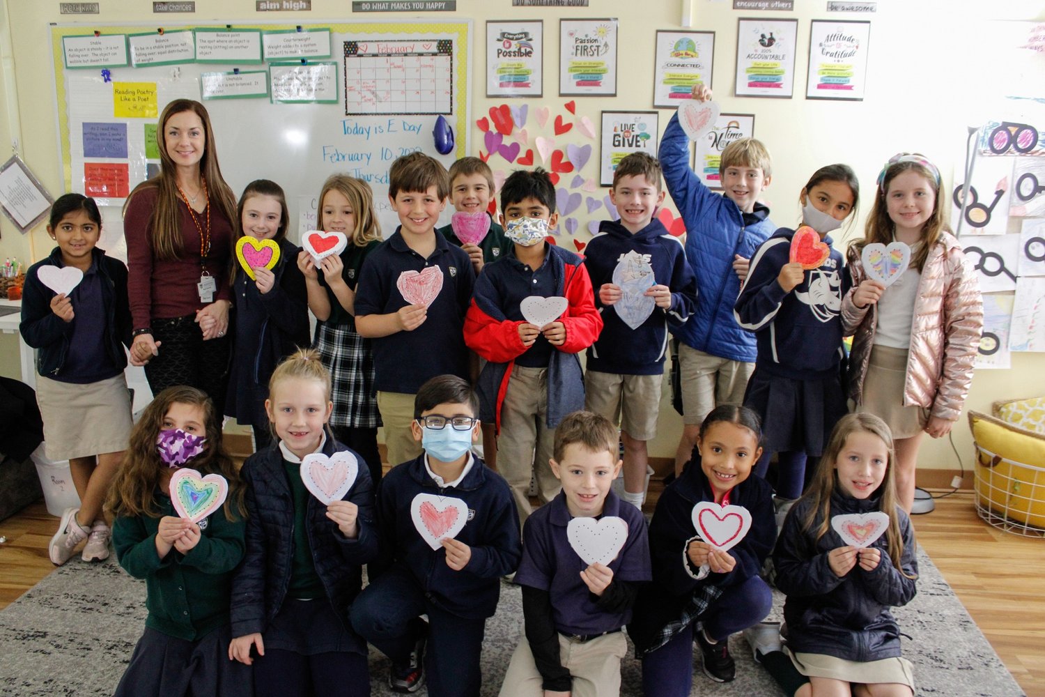 Second-grade students from Jacksonville Country Day School recently sent Valentines to Feeding Northeast Florida.