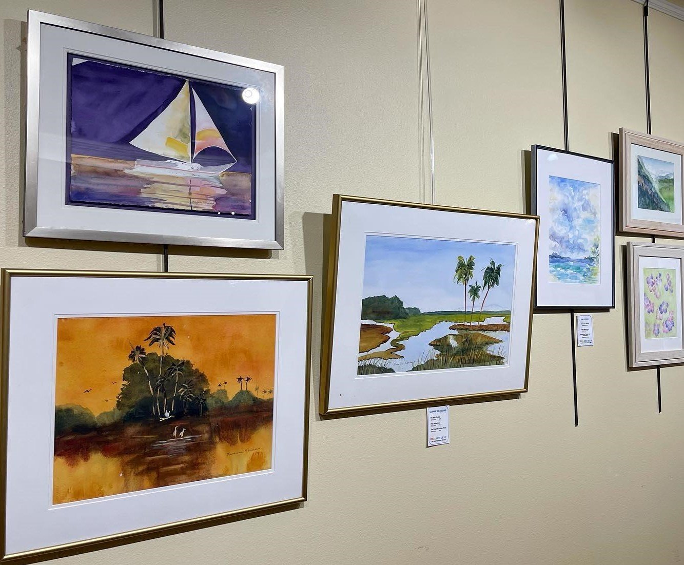 Several paintings at Cypress Village’s Visual Arts Show were done in watercolor.