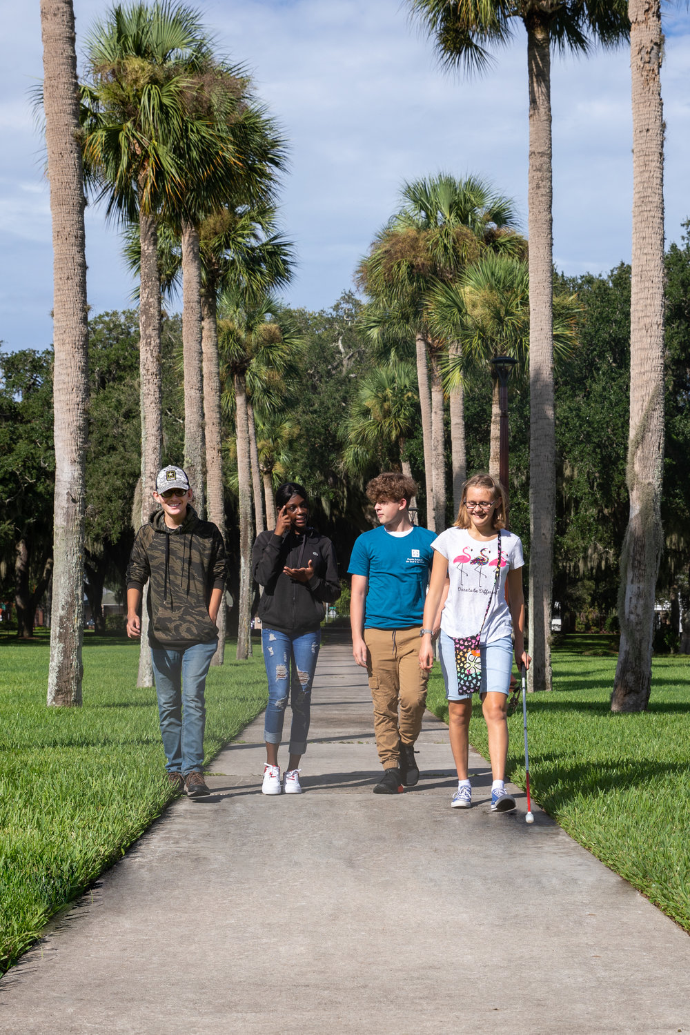 FSDB students enjoy a pleasant stroll in St. Augustine.