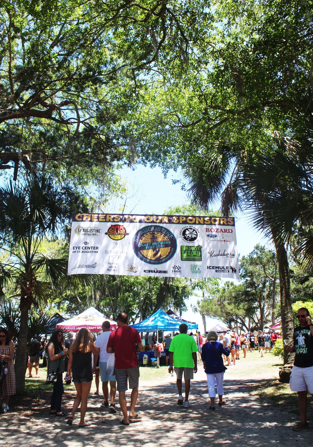 Attendees arrive at the 2021 St. Augustine Brewers’ Festival.