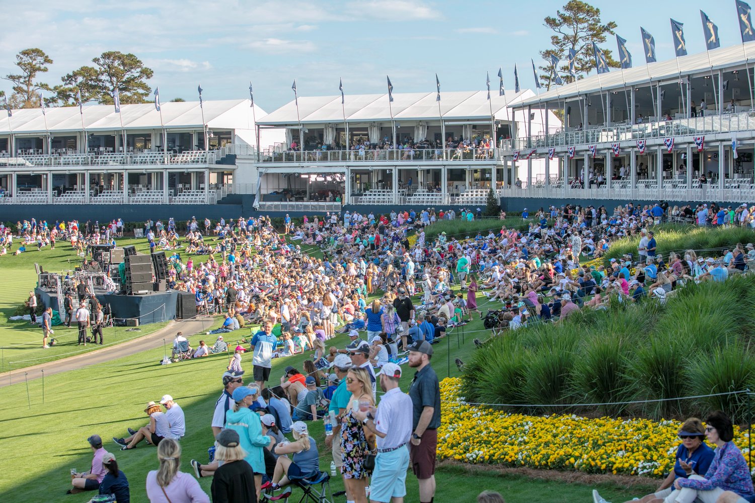 A crowd gathers Tuesday, March 8, for a concert by Kelsea Ballerini at the Island Green 17th hole on Military Appreciation Day.