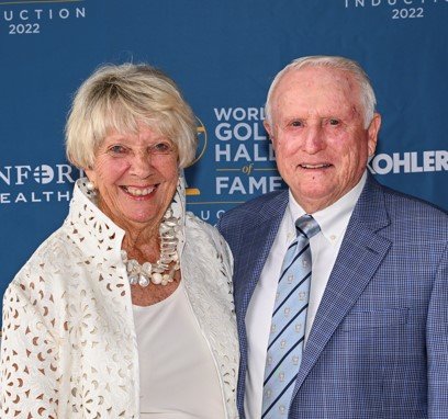 Judy and Deane Beman attend the World Golf Hall of Fame Induction Ceremony.