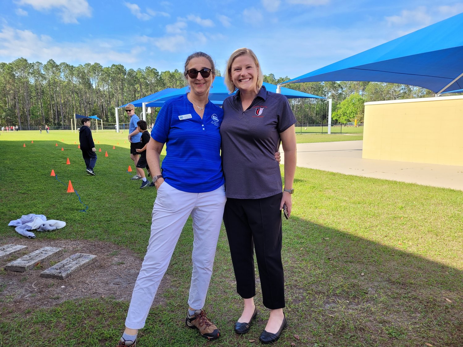Deirdre Irwin, St. Johns River Water Management District water conservation coordinator, and Alicia “Ali” Pressel, St. Johns County School District secondary school science teacher at Creekside High School and 2020-21 Teacher of the Year.