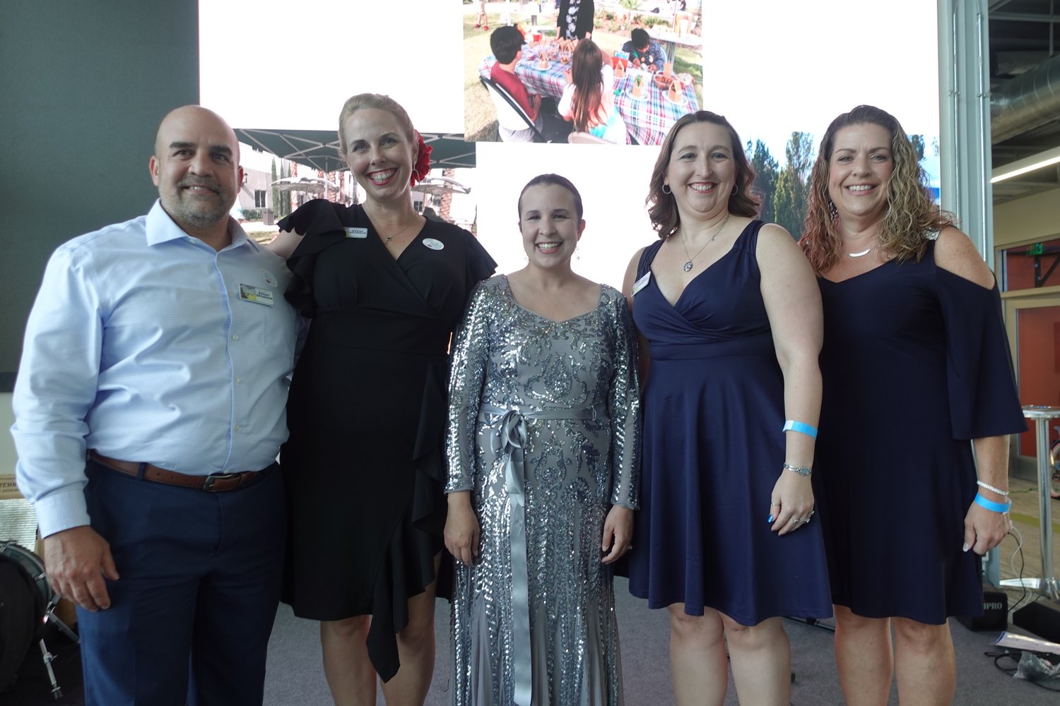 The Fostering Connections executive team: Rob Thomas (board chair), Stephanie McFee (vice chair), Founder and CEO Aubrie Simpson-Gotham, Amanda Bunk-Sizemore (treasurer) and Donna Wagner (secretary).