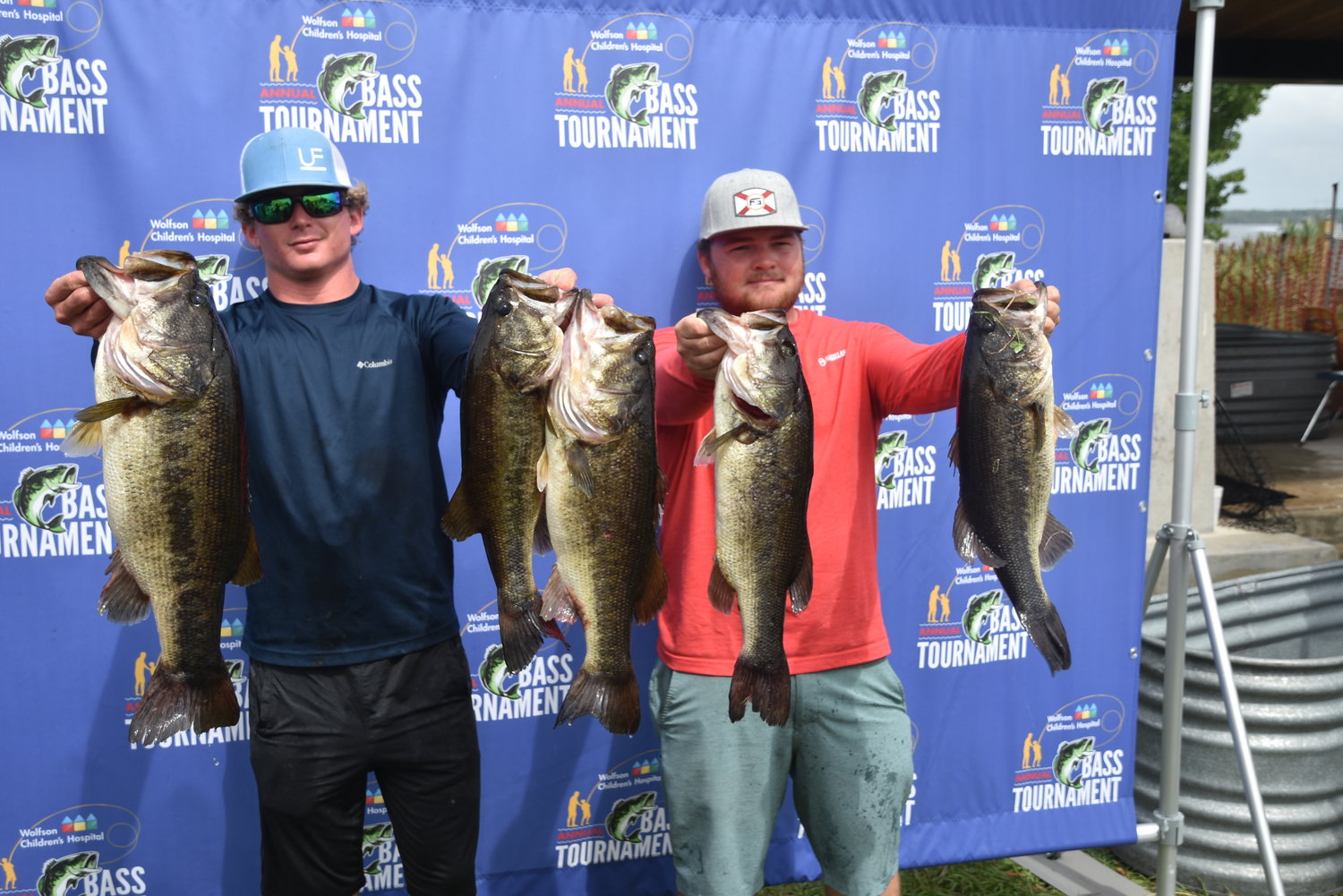 Wyatt Kinney of Bunnell and Austin Black of East Palatka won first place in the Wolfson Children’s Hospital Bass Tournament.