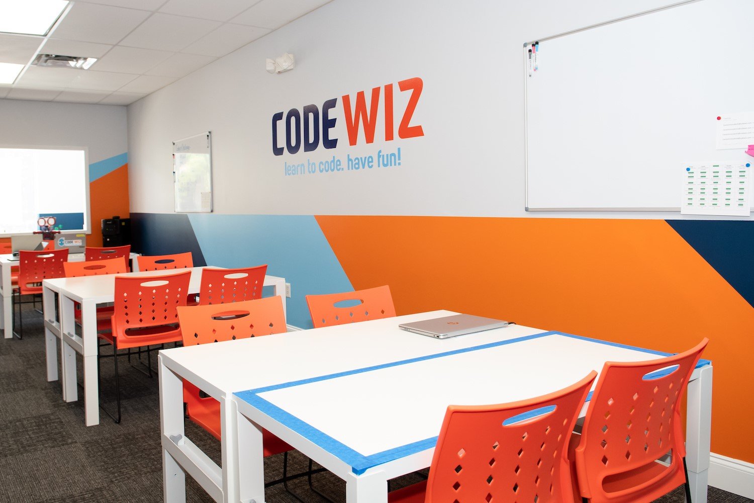 A look at the classroom for Code Wiz St. Johns