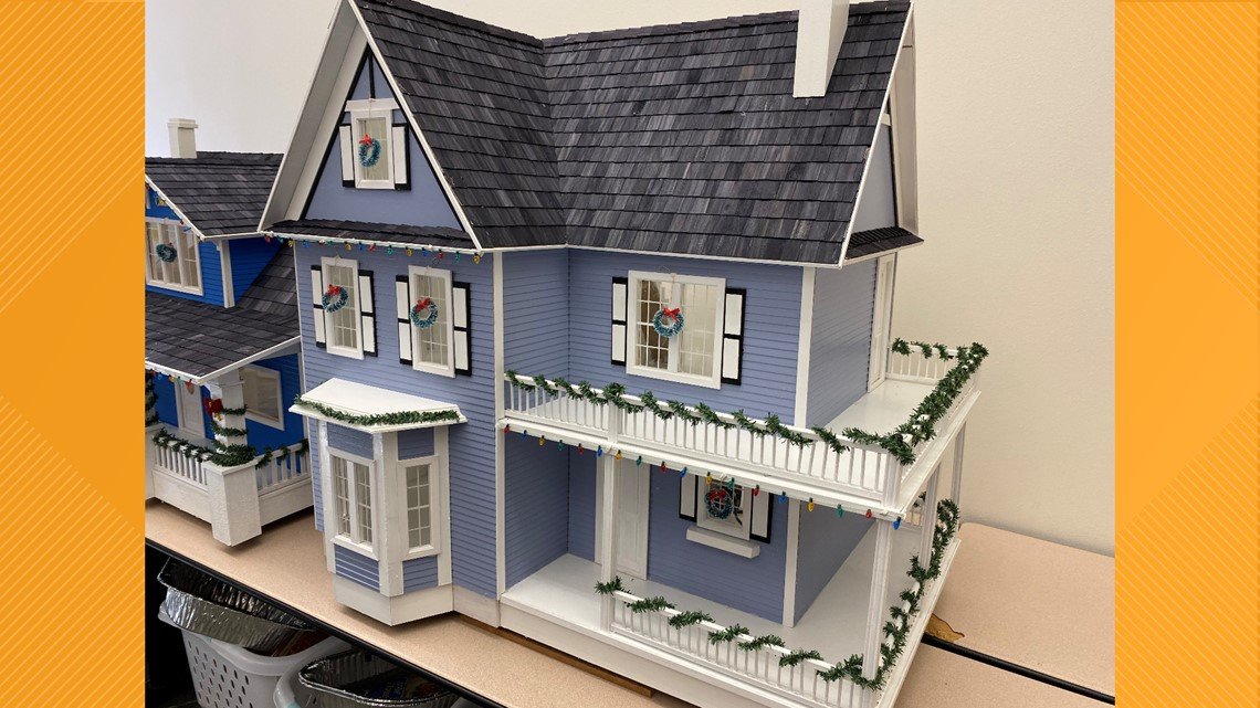 One of the elaborate dollhouses created by Brendan Hoffman for children in the Community PedsCare program.