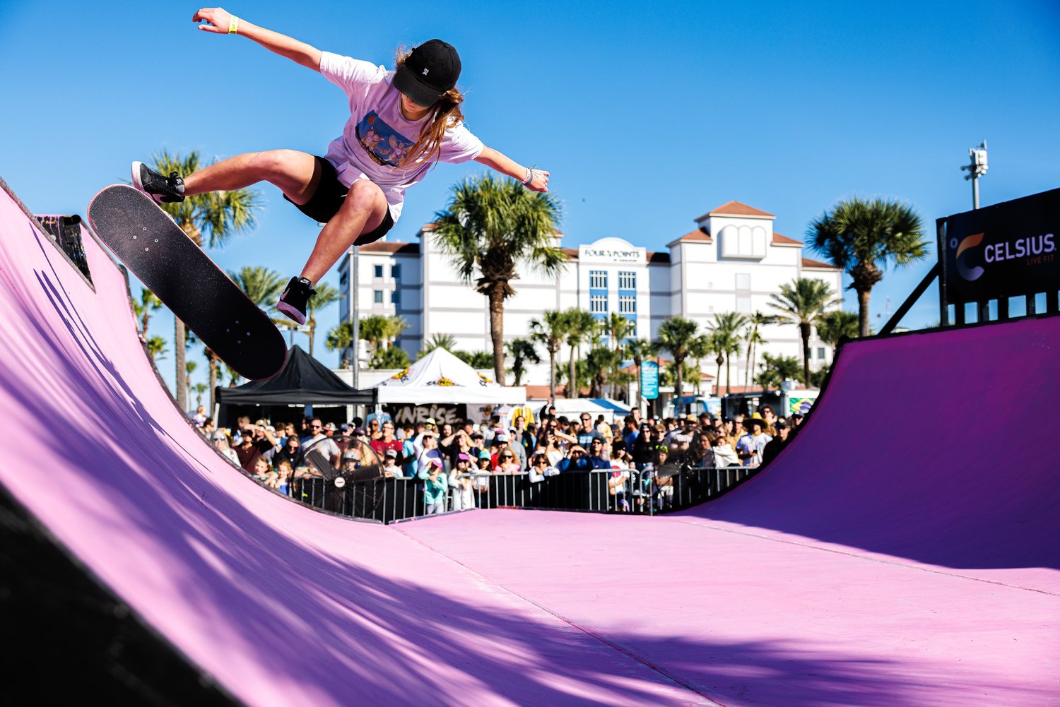 In addition to surfing, there will be other events, such as this skateboarding competition in Jacksonville Beach in 2021.