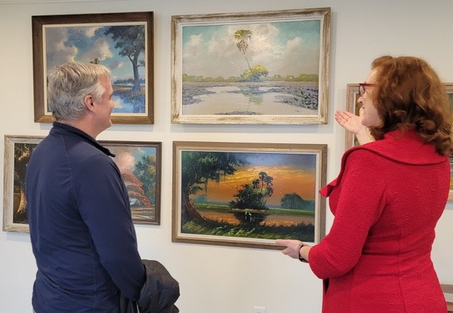 Artwork by Florida’s Highwaymen is featured at Florida House.