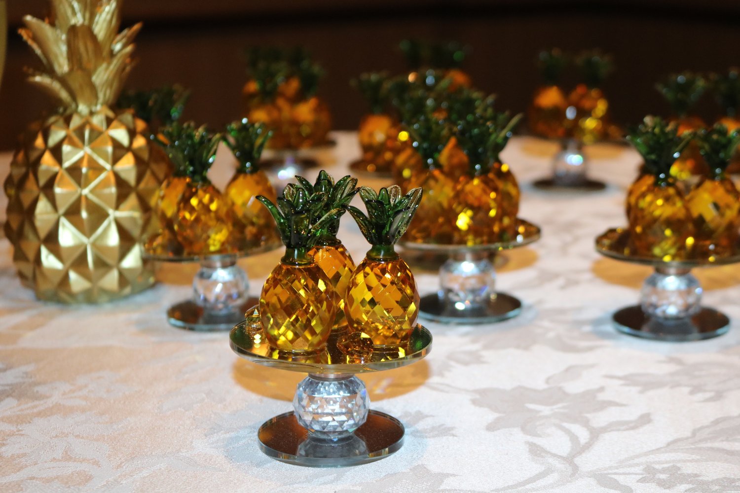 Awards handed out were crystal golden pineapples.