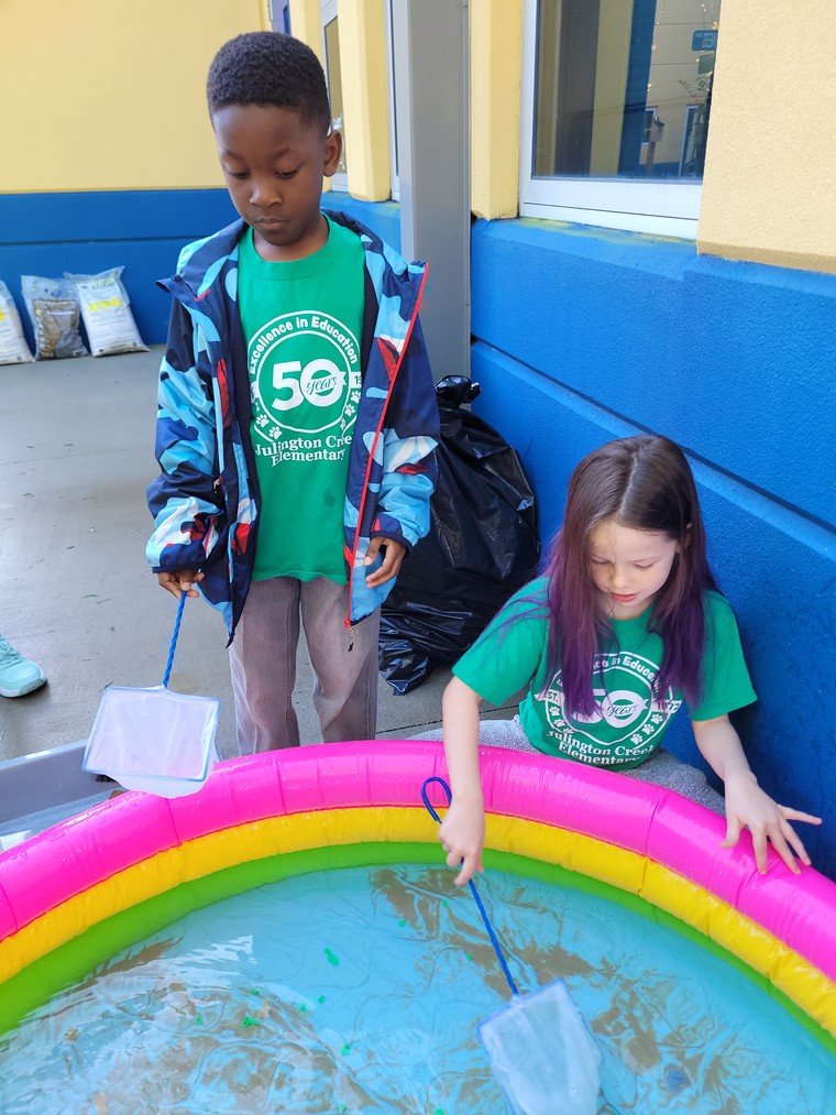Julington Creek Elementary students at World Water Day, Wacky Watersheds.