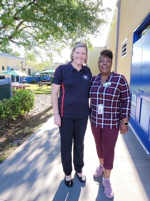 Ali Pressel, environmental sciences educator in the Academy of Engineering and Environmental Sciences at Creekside High School, and Ila "Nena" Barrett, Underserved Communities program specialist at INK!